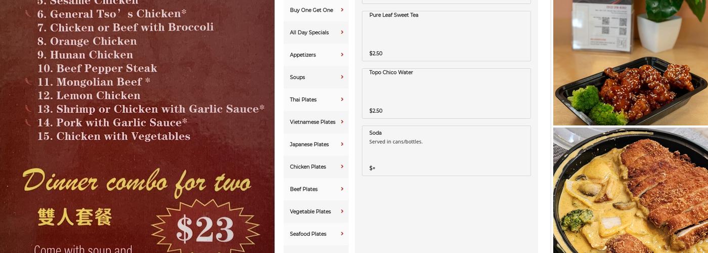 Beijing Express Menu