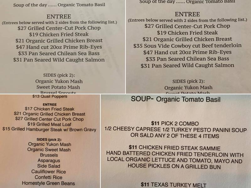 Farm to Fork Menu