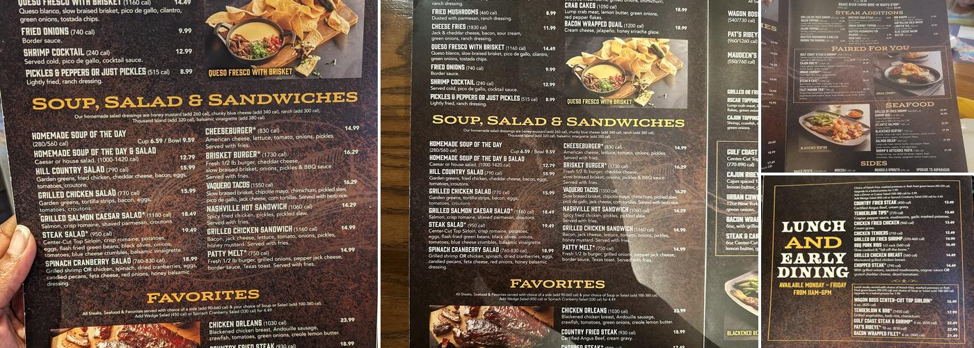 Saltgrass Steak House Menu