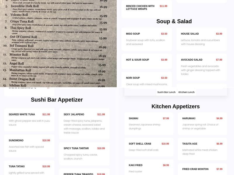 East Gate Asian Bistro Menu