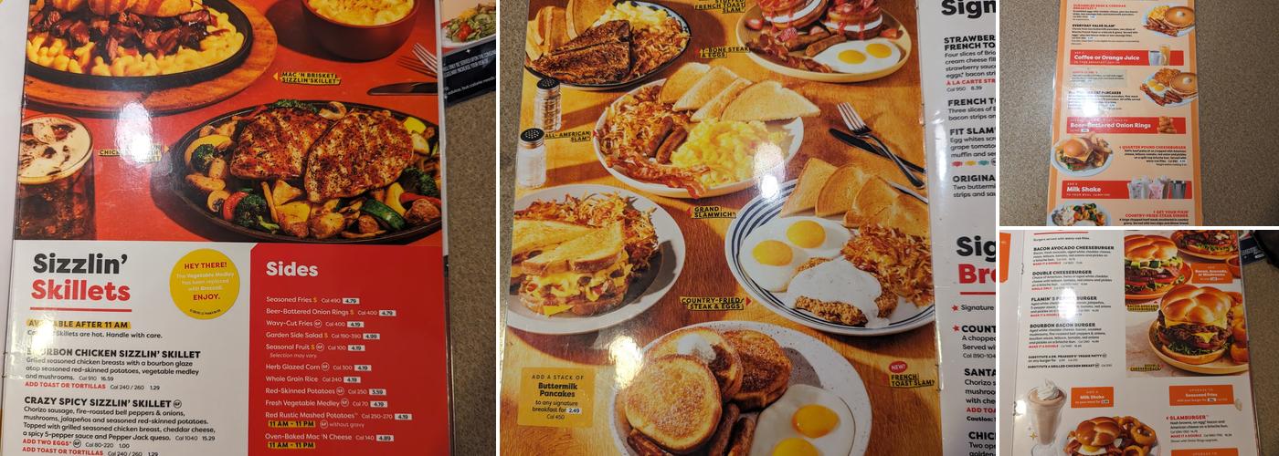 Denny's Restaurant Menu