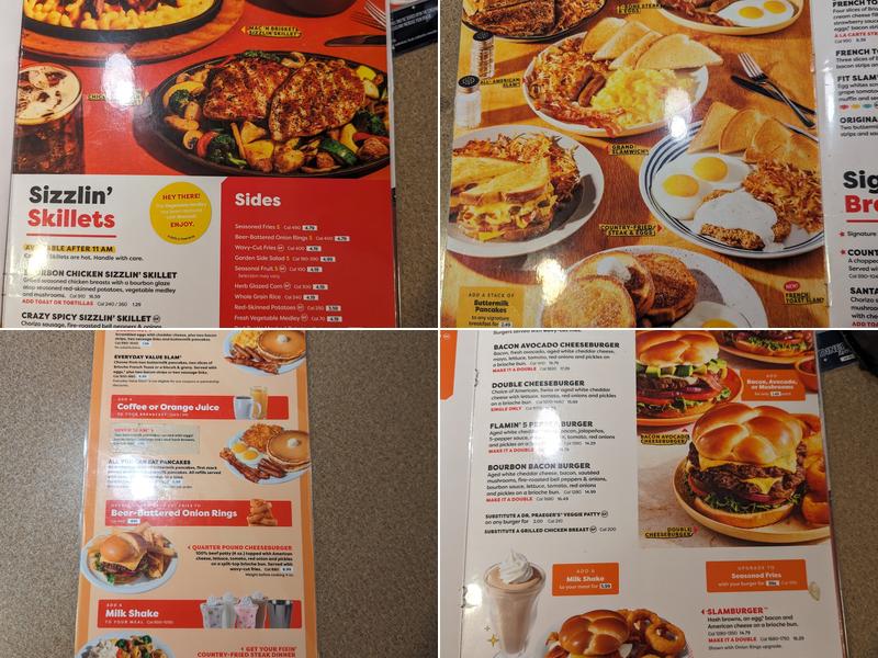 Denny's Restaurant Menu