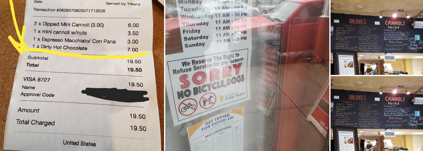 Philly Cannoli King Menu