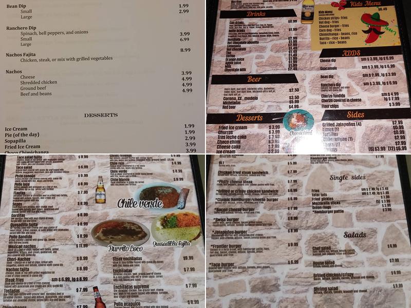 El Parralito Menu
