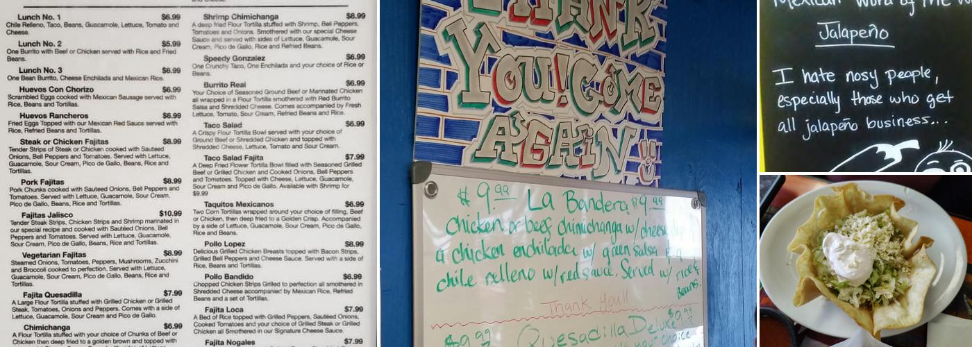 El Dos De Oros Menu