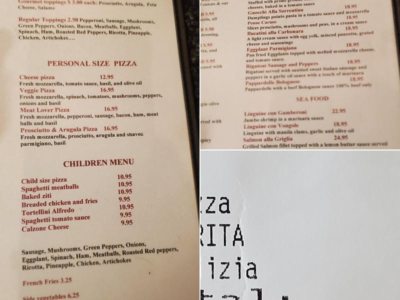 Ciro Ristorante Menu