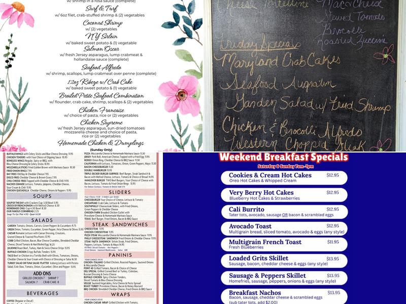 Point 40 Diner Menu