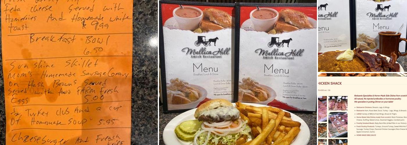 Mullica Hill Amish Restaurant Menu