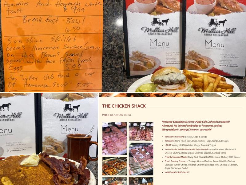 Mullica Hill Amish Restaurant Menu