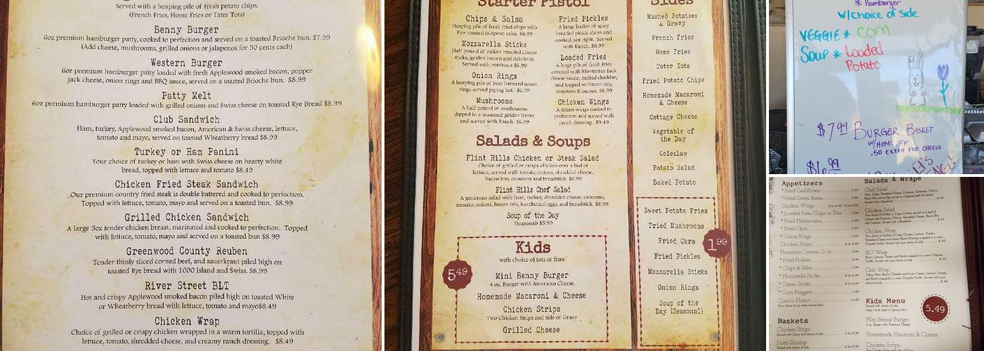 Benny's Westside Menu