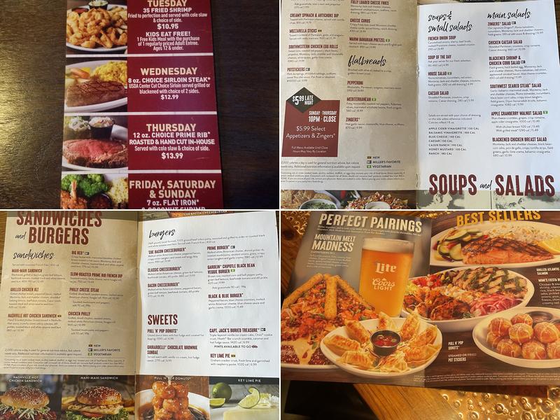Miller's Ale House Menu
