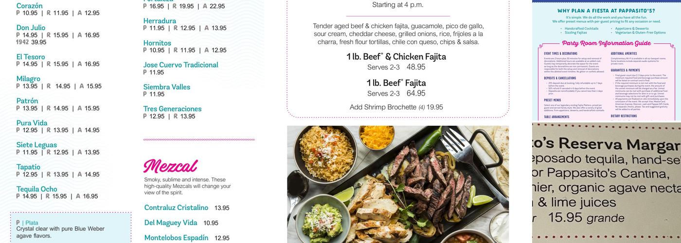 Pappasito's Cantina Menu
