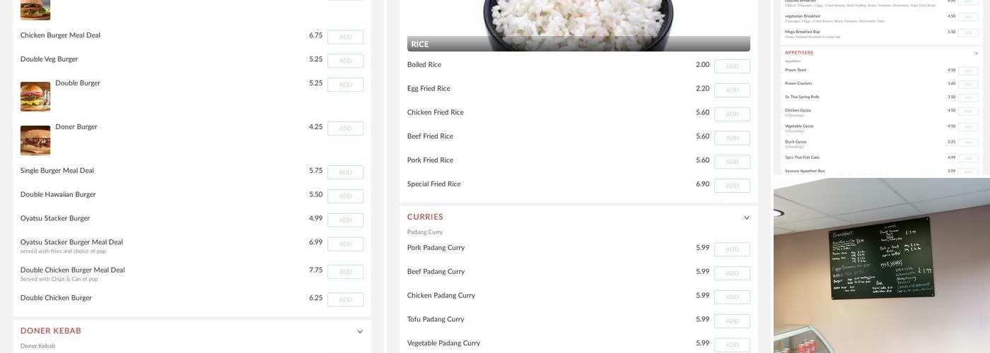Oyatsu Menu