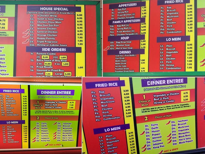 Eggroll Express Menu