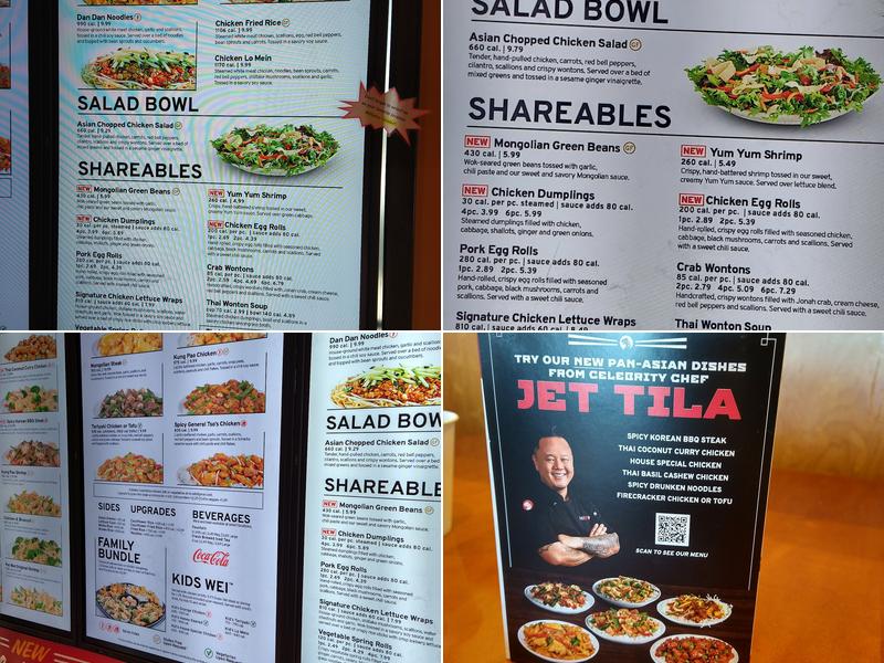 Pei Wei Asian Kitchen Menu