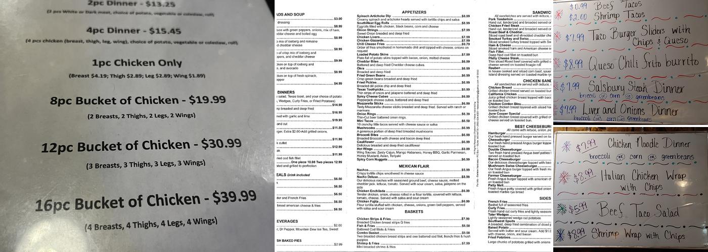 Trade Winds Bar & Grill Menu
