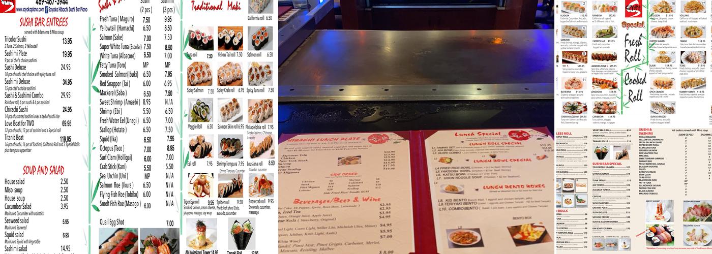 Kin Town Fusion Hibachi And Sushi Menu