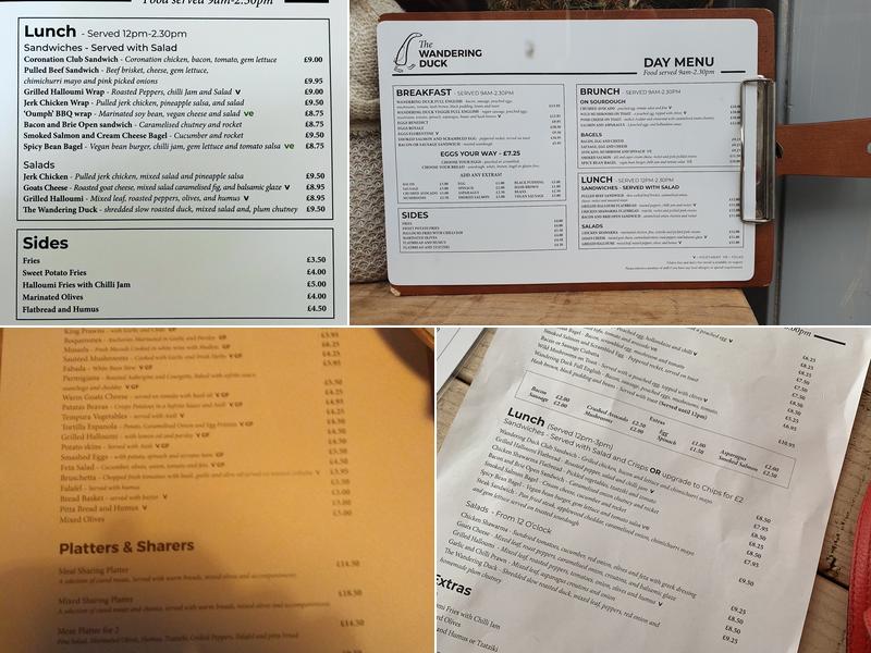 The Wandering Duck Menu