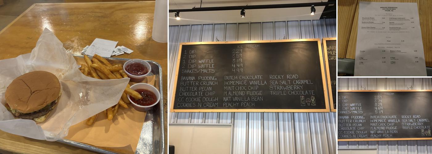 Burger Warehouse Menu