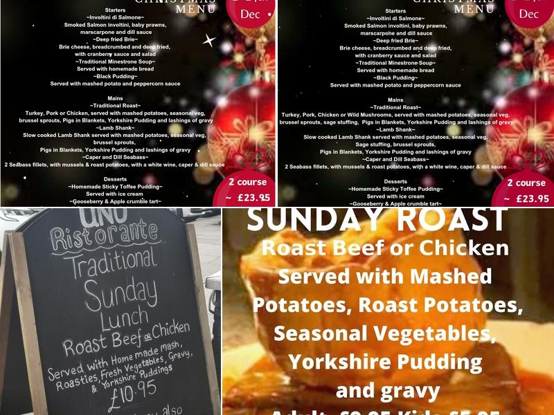 Uno Ristorante Yarm Menu