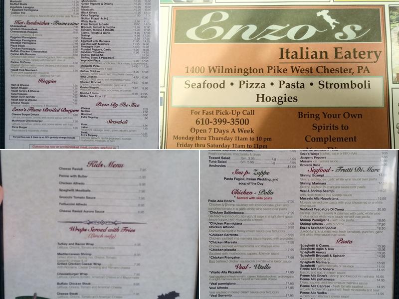 Enzo's Italian Eatery Menu
