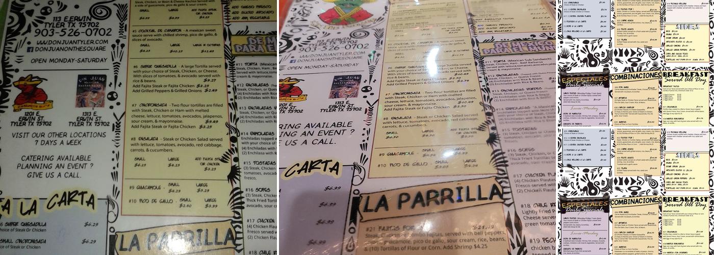 Don Juan on the Square Menu