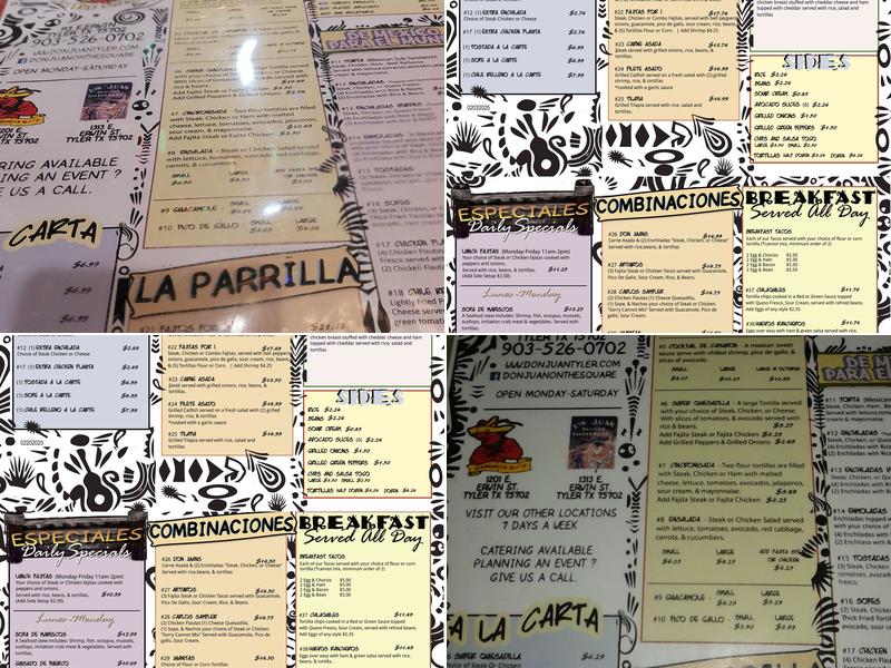 Don Juan on the Square Menu