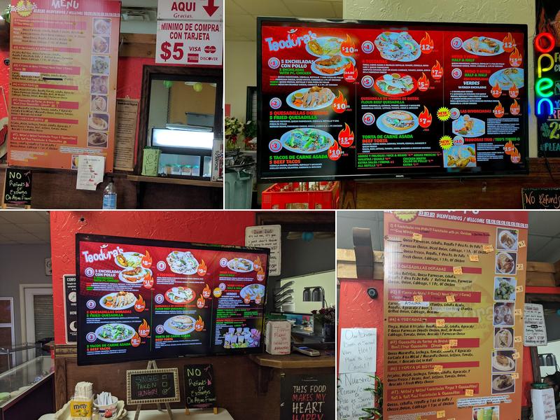 Teodora's Enchiladas Menu