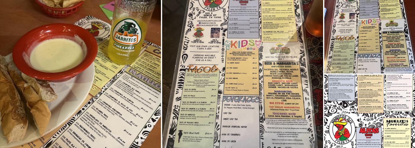 Mariscos DJs - Don Juan Seafood Menu