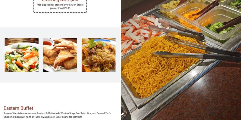 Eastern Buffet Menu