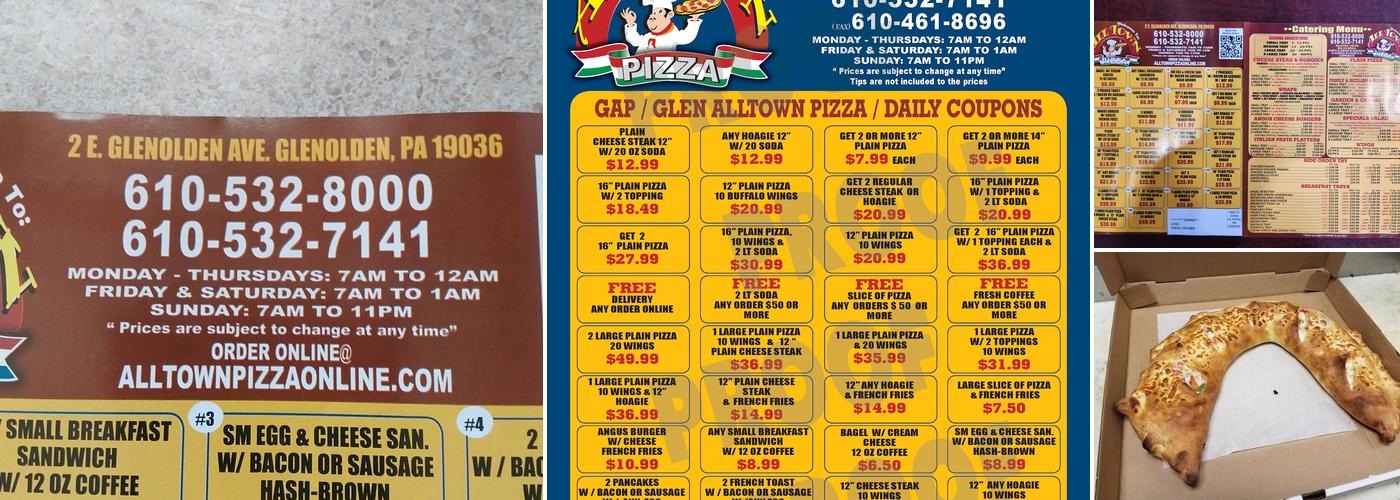 All Town Pizza Menu