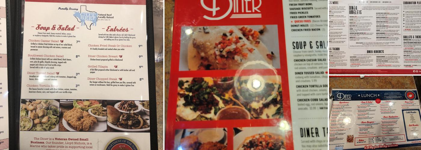 The Diner Menu