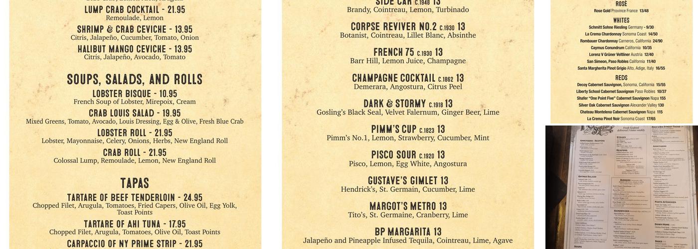 Rick's On the Square Menu