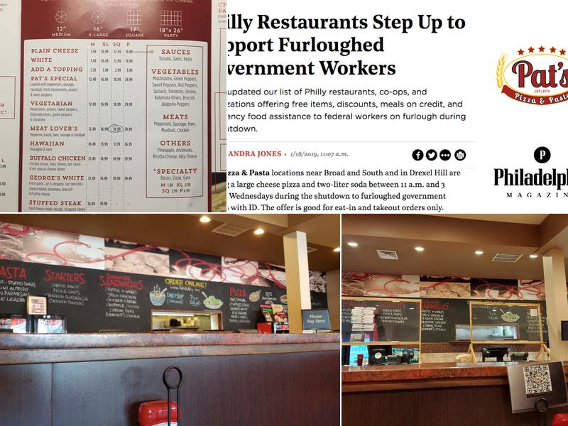 Pat's Pizza Family Restaurant Menu