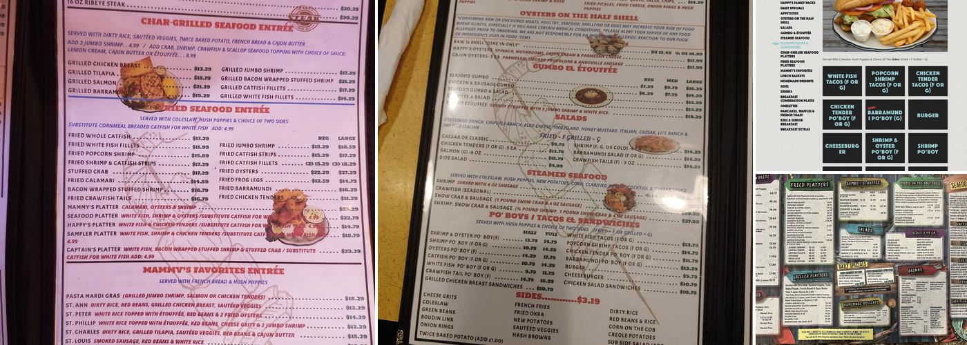 Happy's Fish House Menu