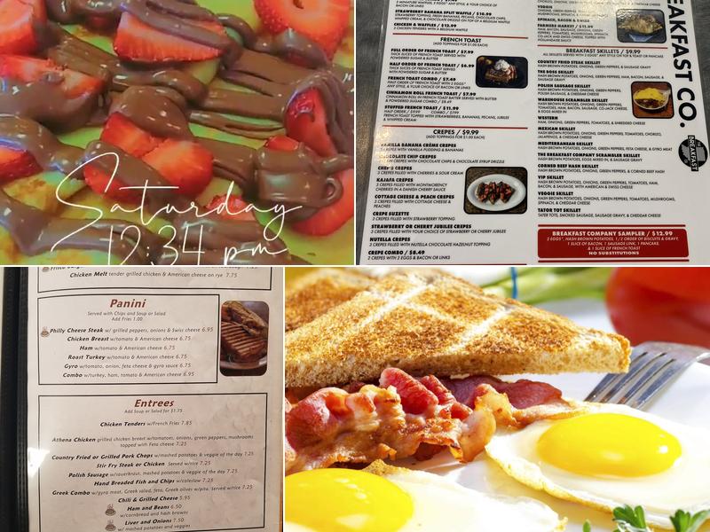 The Breakfast Co. Menu