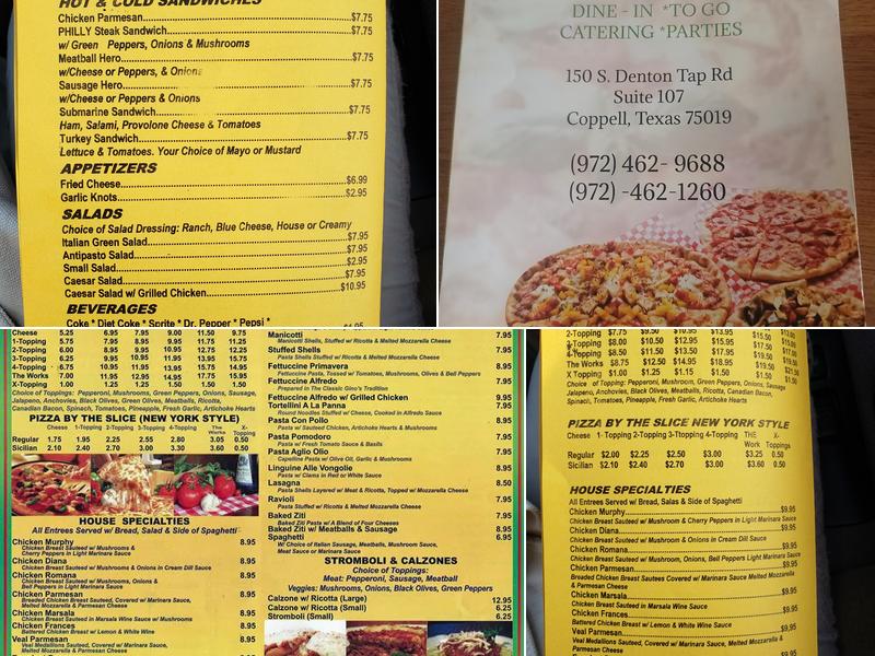 Gino's Pizza Menu