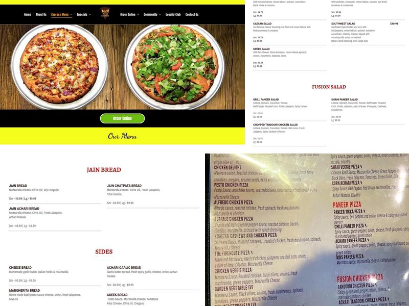 Fun Pizza Kitchen Menu