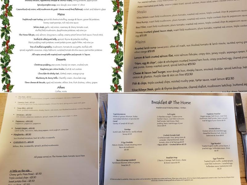 The Horse Shepshed Menu