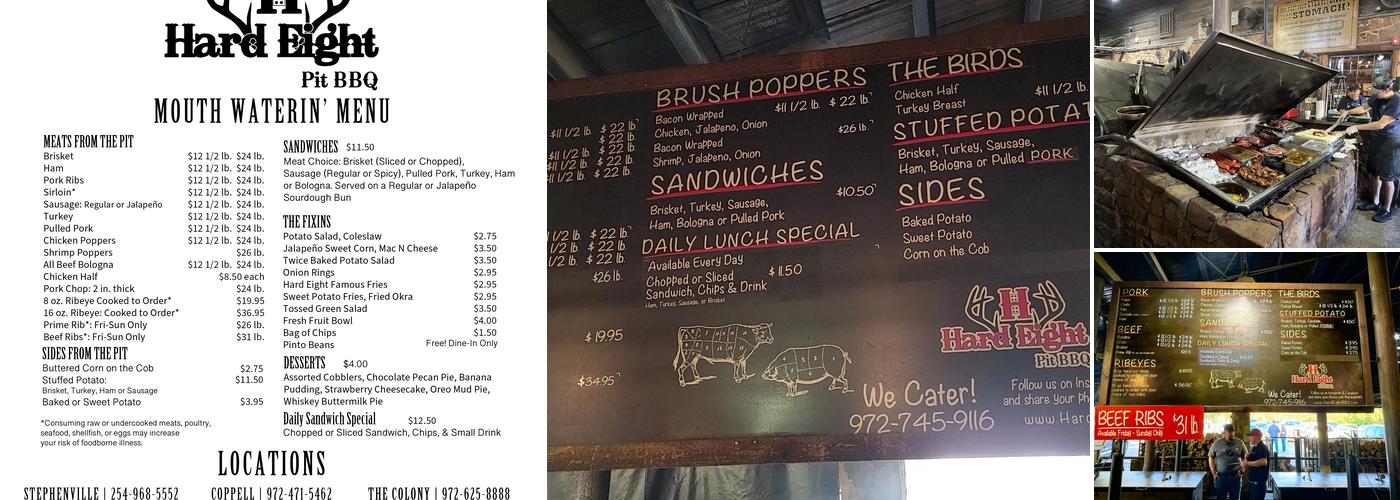 Hard Eight BBQ Menu
