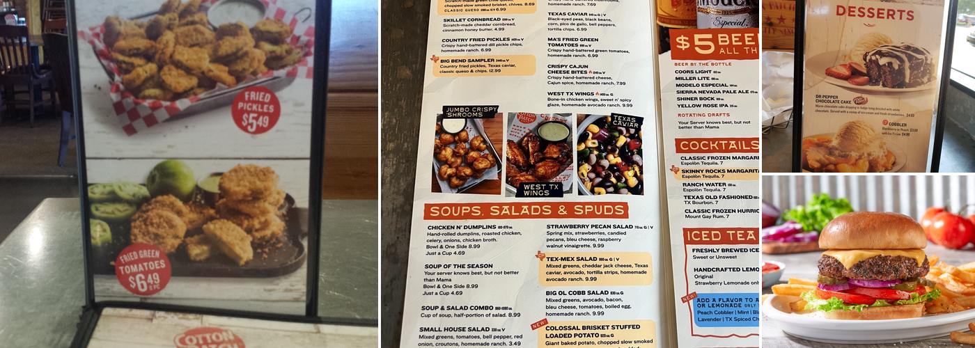 Cotton Patch Cafe Menu