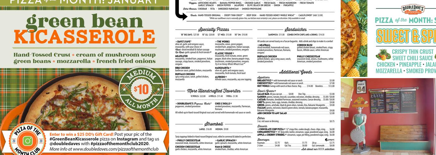 DoubleDave's Pizzaworks Menu