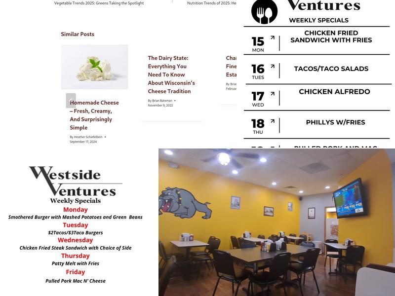 Westside Ventures Menu