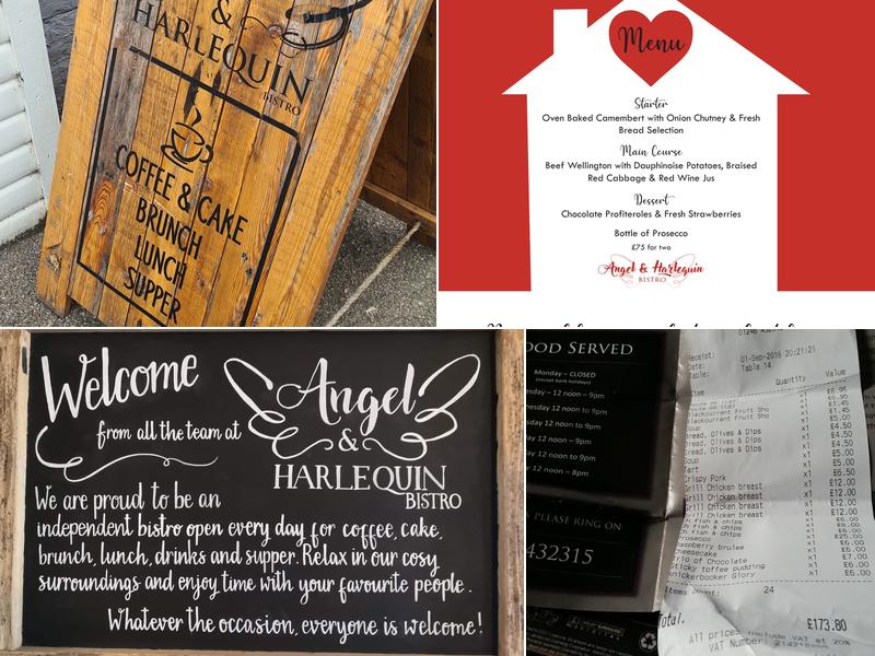 Angel & Harlequin Bistro Menu