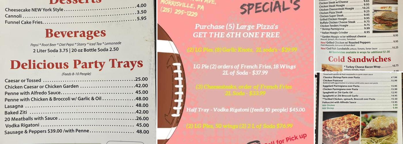 Original's Italian Pizzeria & Restaurant Menu