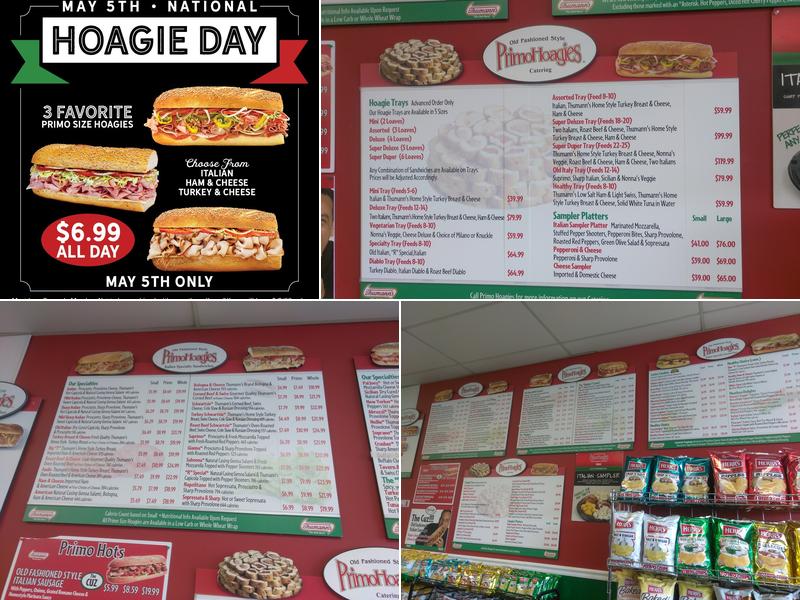 PrimoHoagies Menu