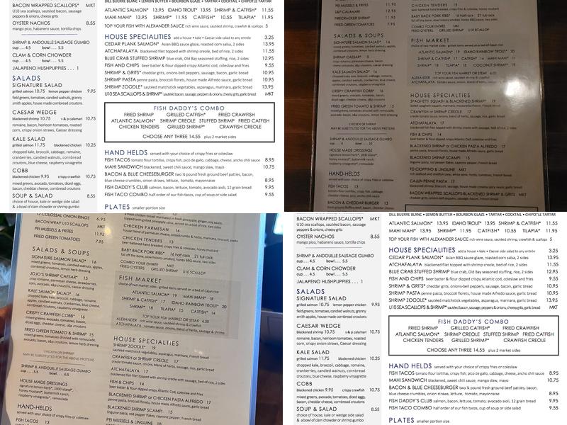 Fish Daddy's Grill House Menu
