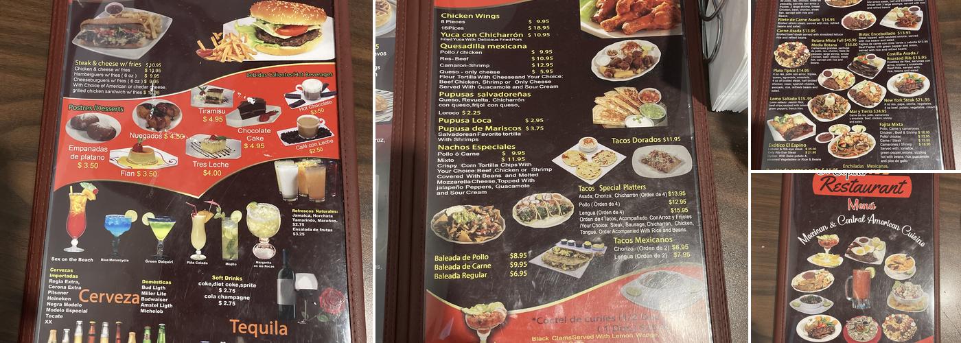 El Espino Restaurant Menu