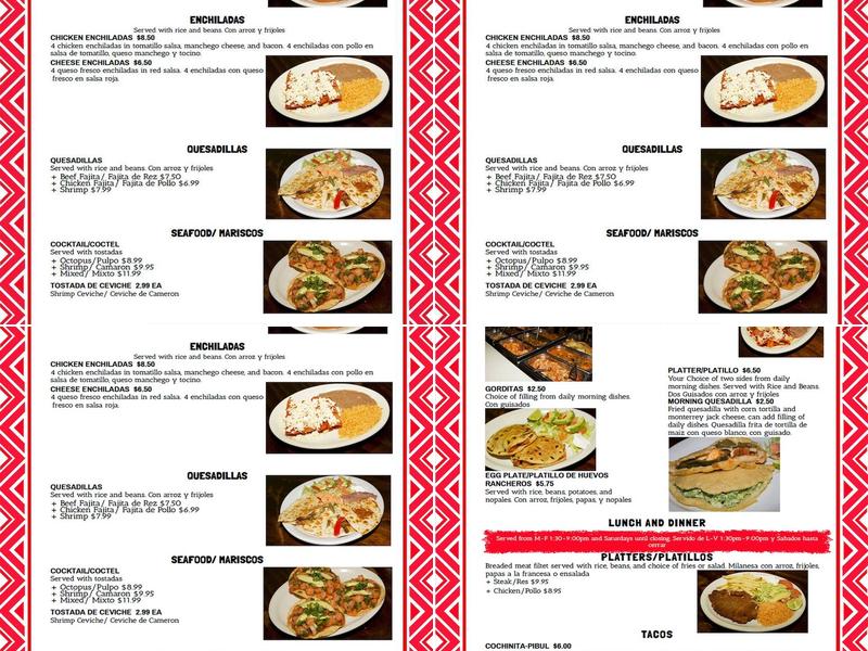 Maggie's Taqueria Menu