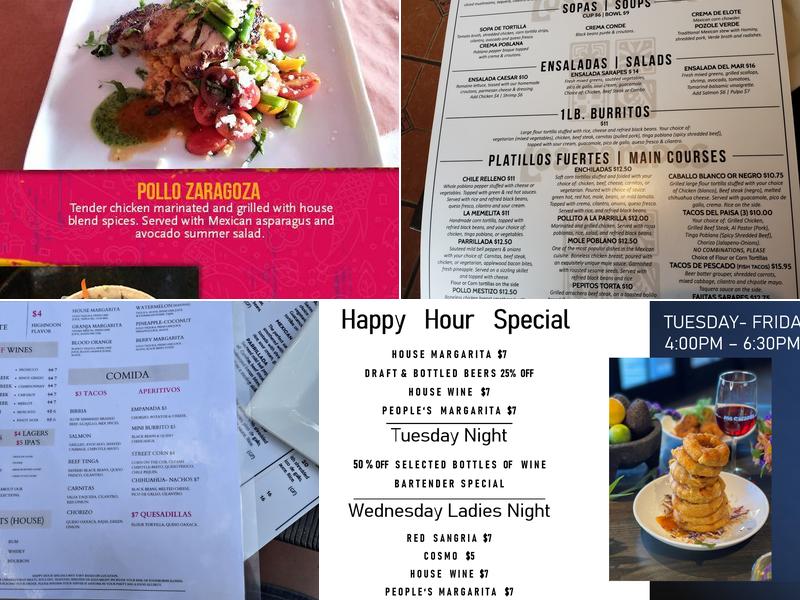 Los Sarapes Chalfont Menu